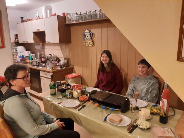 Abendessen Raclette Bodensee Silvester 2021