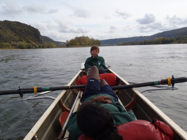 Anstrengende Ruderstrecke nach Honnef Rheinwanderfahrt 2011