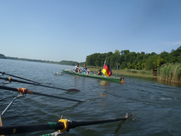 Deutschlandzweier auf dem Buetzsee Altruppin-Wanderfahrt 2014