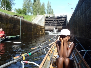Finnische, 'gefährliche ' Schleuse vor Valamo 2014 Finnische, 'gefährliche ' Schleuse vor Valamo 2014