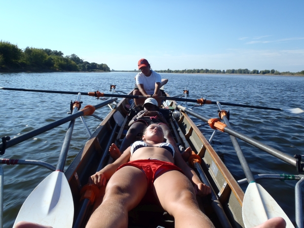 Girlies auf der Weichsel ruderboot 2015