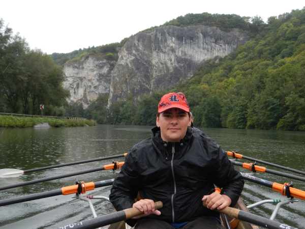 Hannes vor den Felsen Maas 2017