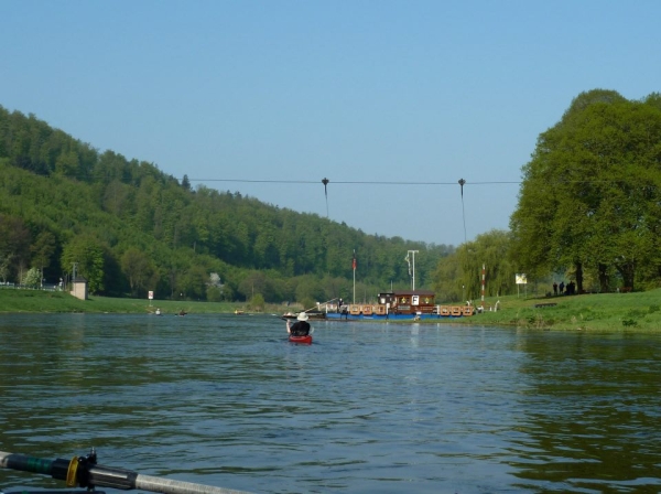 Hochseilfaehre Wesermarathon 2013