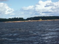 Holzfloss auf dem Orivesi S11Bl Holzfloss auf dem Orivesi S11Bl