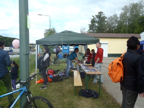 Infostand des Ruderclub KST auf dem Schleusenfest kleinmachnow 2014