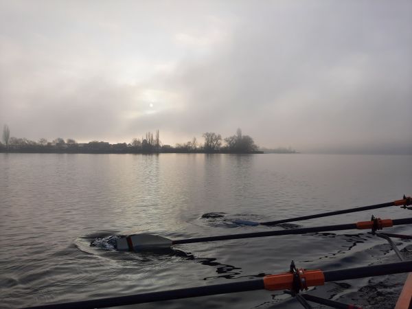 Insel Reichenau im morgendlichen Dunst Silvester 2021