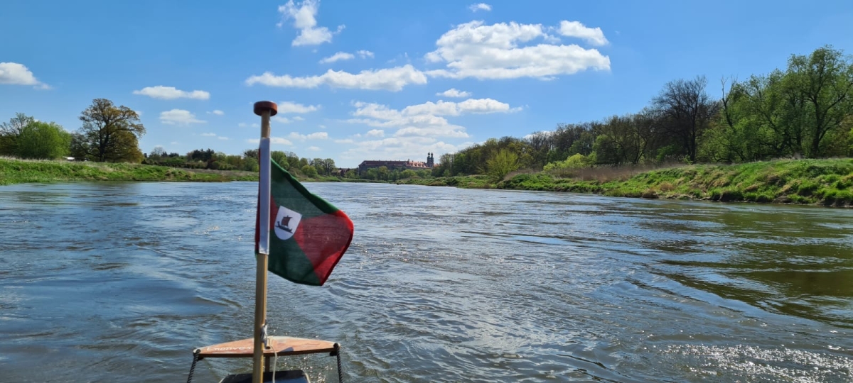 Lubiasz Kloster mit Ruderboot Oder 2023