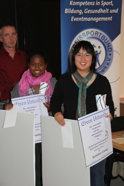 Nirina und LingLing Ehrung der Sportjugend 2013