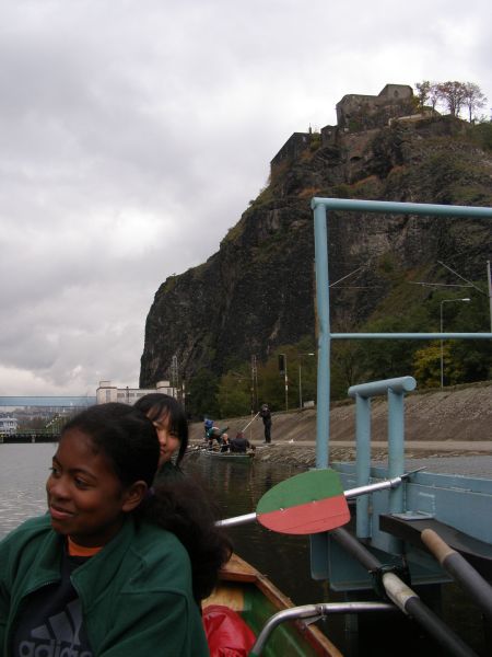 Nirina vor Burg Schreckenstein Usti Aussig Moldau Elbe 2010