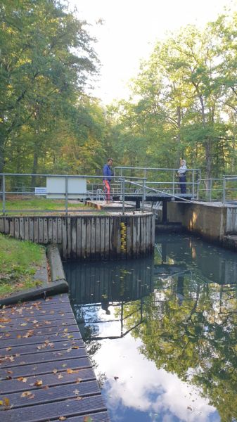 Obere Puhlstromschleuse mit Ruderern Spreewald 2022