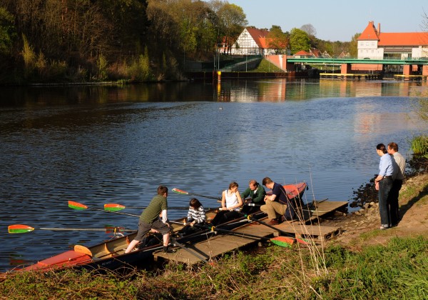 Proberudern an der Machnower Schleuse 2010