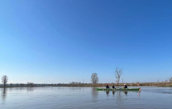 Ruderboot Elbe Marathon bei Sonne 2022