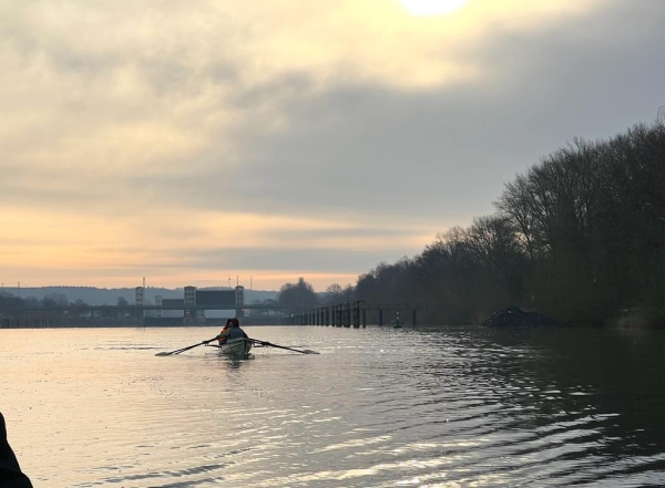 Ruderboot Schleuse Geesthacht 2023