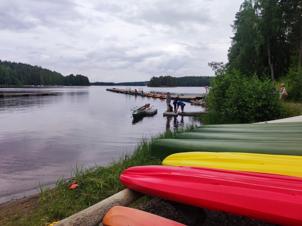 Ruderboot am Kanuanleger Kuopio 2023