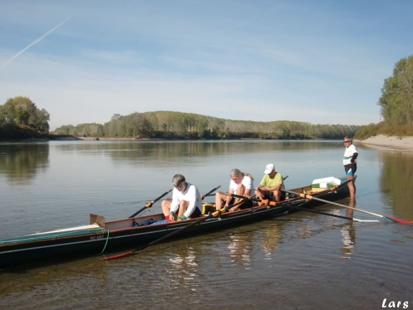 Ruderboot auf dem Po 2017