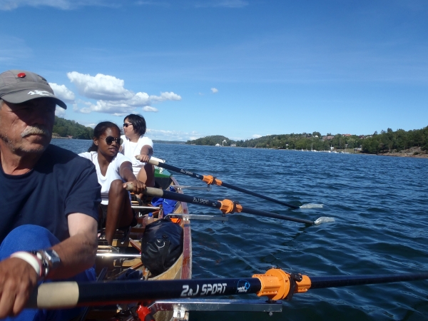 Ruderboot auf dem Weg nach Tonsberg 2018