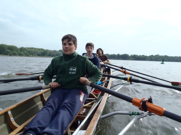 Ruderboot auf dem Weg nach Wusterwitz 2015