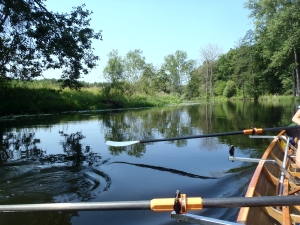 Ruderboot auf der Mueggelspree 2015