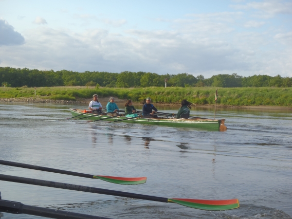 Ruderboot auf der Oder 2012