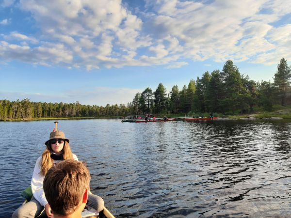 Ruderboot einsamer Biwakplatz Inari 2022