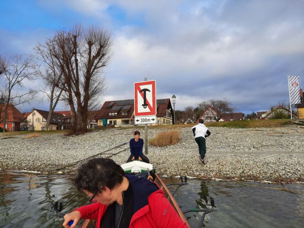 Ruderboot in Allensbach Silvester 2021