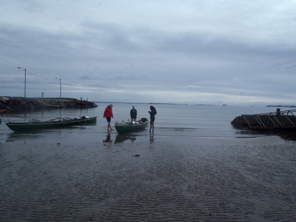 Ruderboote am Badestrand Oslofjord 2018