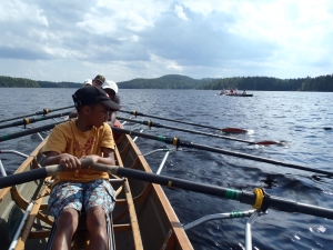 Ruderboote auf der Saimaa Seenplatte 2014