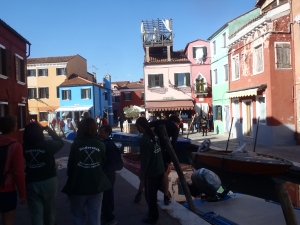 Ruderer in Burano Venedig 2014