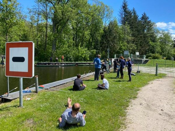 Schleuse Hakenberg Mittagspause Altfriesack 2021