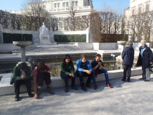 Sissi denkmal mit ruderern 2015 Sissi denkmal mit ruderern 2015