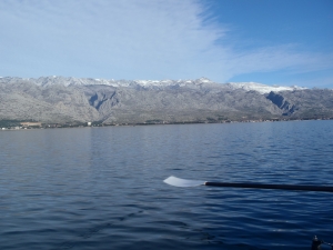 Starigrad Paklenica vom Ruderboot Kroatien 2015 Starigrad Paklenica vom Ruderboot Kroatien 2015