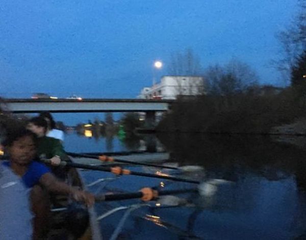 Teltowkanal im dunklen Anrudern 2017