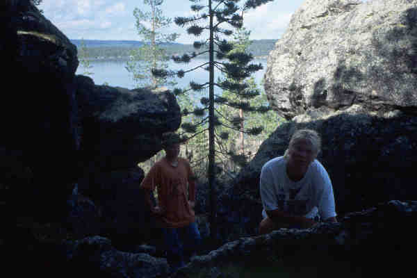 Klettern in den Felsen Inari