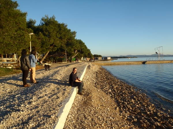 erster abend am strand kroatien 2013