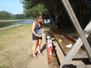 guter Campingplatz, Lauras Wasservorrat, Sdende Raikunkanava finnland 2014