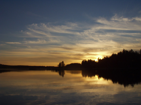 Saimaa sonnenuntergang