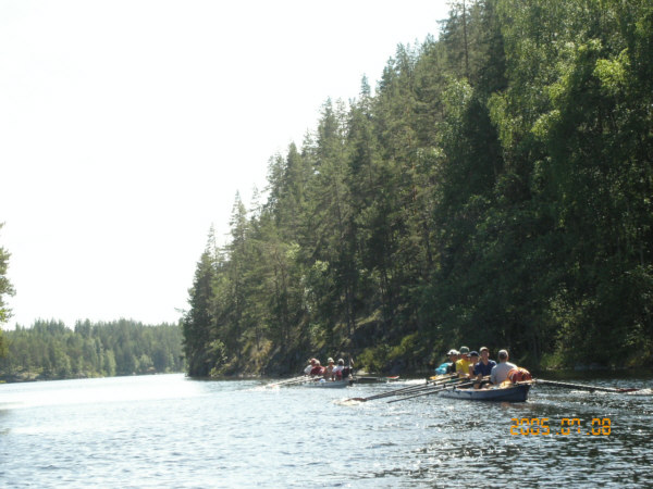 Saimaa zwei vierer Ruderboote