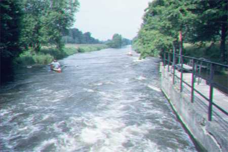 schleuse spreewald heftige Strmung ruderboot