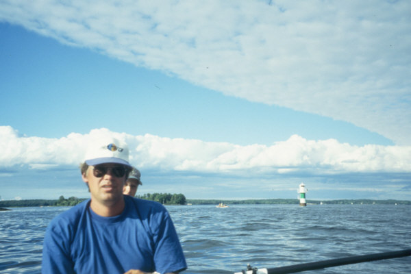 stefan auf der Ostsee im Ruderboot