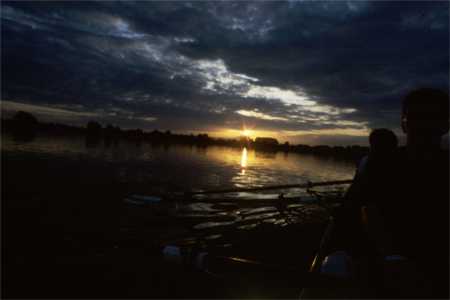 sonnenuntergang an der Elbe